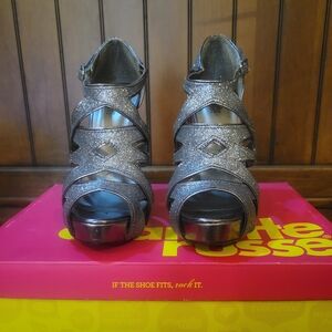 Charlotte Russe Silver Glitter Women's Heels